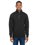 J America 8708 Ripple Fleece Snap Sweatshirt Black