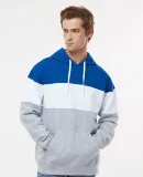 J America 8644 Varsity Fleece Colorblocked Hooded  Royal/ Oxford