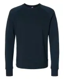 J America 8707 Ripple Fleece Raglan Crewneck Sweat Navy