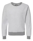 J America 8710 Flip Side Fleece Crewneck Pullover Grey Heather