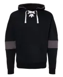 J America 8832 Sport Lace Colorblocked Fleece Hood Black