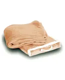 Liberty Bags 8707 Micro Coral Fleece Blanket in Camel