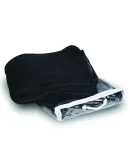 Liberty Bags 8707 Micro Coral Fleece Blanket in Black