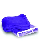 Liberty Bags 8707 Micro Coral Fleece Blanket in Purple