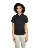Harriton M586W Ladies' Flash IL Colorblock Short S BLACK/ DK CHARCL