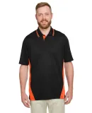 Harriton M386 Men's Flash Snag Protection Plus IL  BLACK/ TM ORANGE