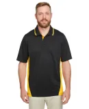 Harriton M386T Men's Tall Flash Snag Protection Pl BLACK/ SNRY YLLW