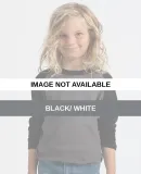 Tultex 245Y - Youth Raglan Tee Black/ White