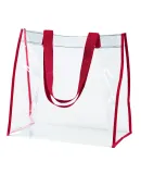 BAGedge BE252 Clear PVC Tote in Red