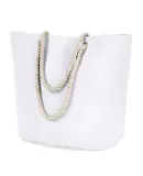 BAGedge BE256 Polyester Canvas Rope Tote WHITE SUBLMTN