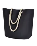 BAGedge BE256 Polyester Canvas Rope Tote BLACK