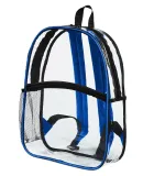 BAGedge BE259 Clear PVC Backpack ROYAL