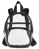 BAGedge BE268 Unisex Clear PVC Mini Backpack BLACK