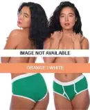 4415 American Apparel Unisex Baby Rib Brief Orange / White