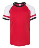 Alternative Apparel K5093 Youth Vintage Jersey Sla Red/ White/ Black