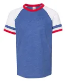 Alternative Apparel K5093 Youth Vintage Jersey Sla Vintage Royal/ White/ Red