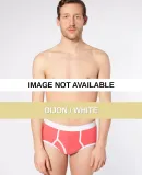 4415ORG American Apparel Men's Organic Baby Rib Br Dijon / White