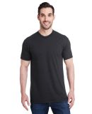 Bayside Apparel 5710 USA-Made Triblend Crew in Tri black