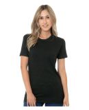 Bayside Apparel 5810 Women's USA-Made Triblend Sho in Tri black