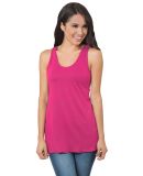 Bayside Apparel 9600 Women's Triblend Racerback Ta in Tri fuchsia