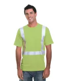 Bayside Apparel 3755 USA-Made Hi-Visibility Perfor in Lime green