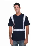 Bayside Apparel 3755 USA-Made Hi-Visibility Perfor in Navy