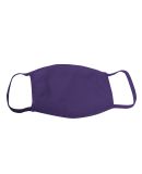 Bayside Apparel 1900 USA-Made 100% Cotton Face Mas in Purple