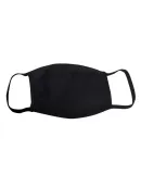 Bayside Apparel 9100 100% Cotton Face Mask Black