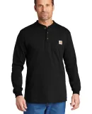 CARHARTT K128 Carhartt   Long Sleeve Henley T-Shir in Black