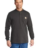 CARHARTT K128 Carhartt   Long Sleeve Henley T-Shir in Carbon heather