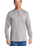 CARHARTT K128 Carhartt   Long Sleeve Henley T-Shir in Heather grey