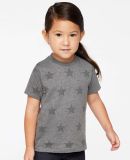 Code V 3029 Toddler Star Print Tee in Granite heather star