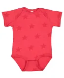Code V 4329 Infant Star Print Bodysuit in Red star