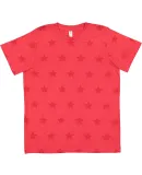 Code V 2229 Youth Star Print Tee in Red star