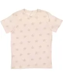 Code V 2229 Youth Star Print Tee in Natural heather star