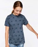 Code V 2229 Youth Star Print Tee in Denim star