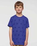 Code V 2229 Youth Star Print Tee in Royal star