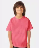 Comfort Wash GDH175 Garment Dyed Youth Short Sleev in Coral craze