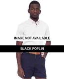 RSACP401S American Apparel Poplin Short Sleeve But Black Poplin