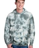 Port & Company PC144 Crystal Tie-Dye Pullover Hood in Grey