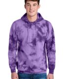 Port & Company PC144 Crystal Tie-Dye Pullover Hood in Purple