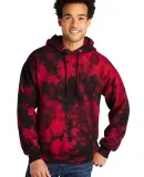 Port & Company PC144    Crystal Tie-Dye Pullover H Black/Red