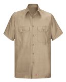 Red Kap SY60    Short Sleeve Solid Ripstop Shirt Khaki
