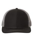 Richardson Hats 112 Adjustable Snapback Trucker Ca in Black/ charcoal