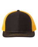 Richardson Hats 112 Adjustable Snapback Trucker Ca in Black/ gold