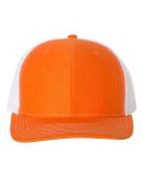 Richardson Hats 112 Adjustable Snapback Trucker Ca in Orange/ white