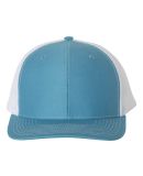 Richardson Hats 112 Adjustable Snapback Trucker Ca in Columbia blue/ white
