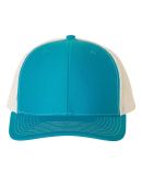 Richardson Hats 112 Adjustable Snapback Trucker Ca in Cyan/ white