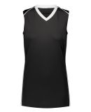 Augusta Sportswear 1688 Girls' Rover Jersey in Black/ white