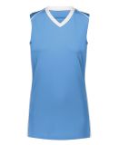 Augusta Sportswear 1688 Girls' Rover Jersey in Columbia blue/ white